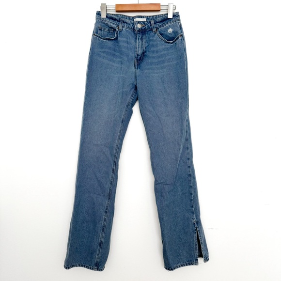 Straight Leg Split Hem Jeans - Picture 3 of 7